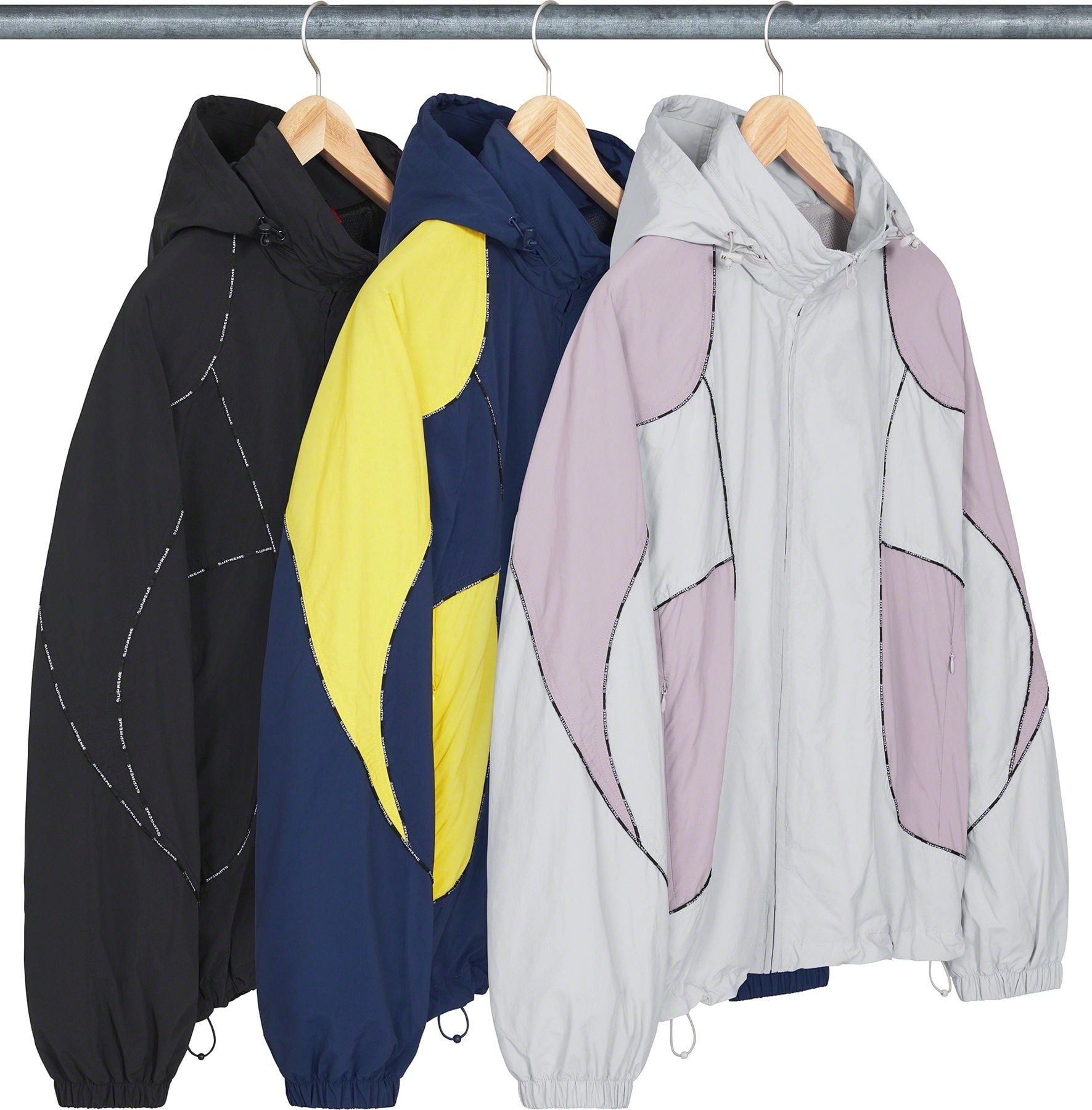 Logo Piping Hooded Track Jacket